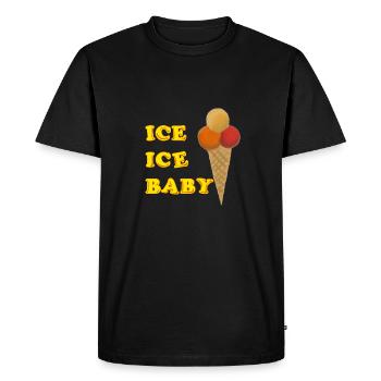 CREAM - Men's Premium Organic T-Shirt - black - Front - Nico (187cm)