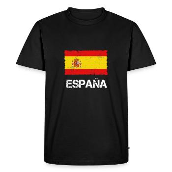 España Vintage - Men's Premium Organic T-Shirt - black - Front - Nico (187cm)