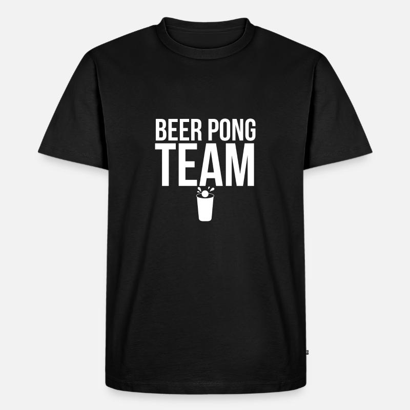 Beer Pong Team - Männer Premium Bio T-Shirt - Schwarz