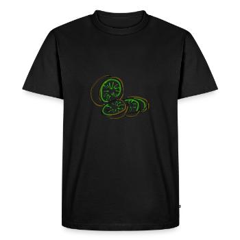 kiwi - Men's Premium Organic T-Shirt - black - Front - Nico (187cm)