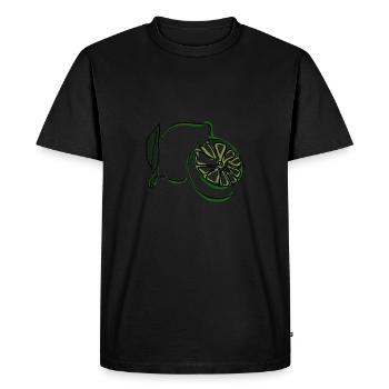 chaux - T-shirt Premium bio Homme - noir - Devant - Nico (187cm)