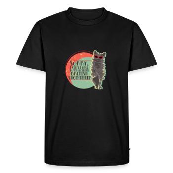 Brit Shorthair with sunglasses gift - Men's Premium Organic T-Shirt - black - Front - Nico (187cm)