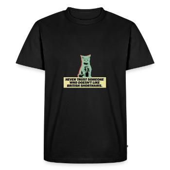 Brit Shorthair Sweet Cat Kitten Gift - Men's Premium Organic T-Shirt - black - Front - Nico (187cm)