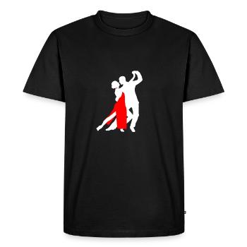 Dancing Tango dance couple logo - Men's Premium Organic T-Shirt - black - Front - Nico (187cm)
