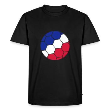 Ballon Italie Football Français Supporter France - T-shirt Premium bio Homme - noir - Devant - Nico (187cm)