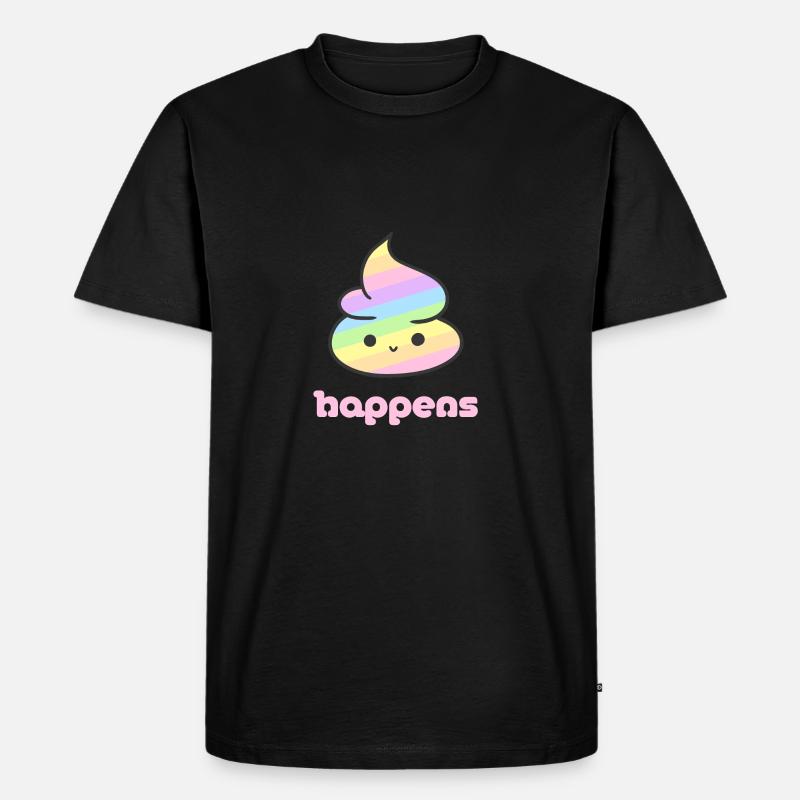 Shit happens - Männer Premium Bio T-Shirt - Schwarz