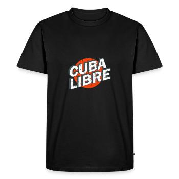 Cuba Libre Retro Poster - Men's Premium Organic T-Shirt - black - Front - Nico (187cm)