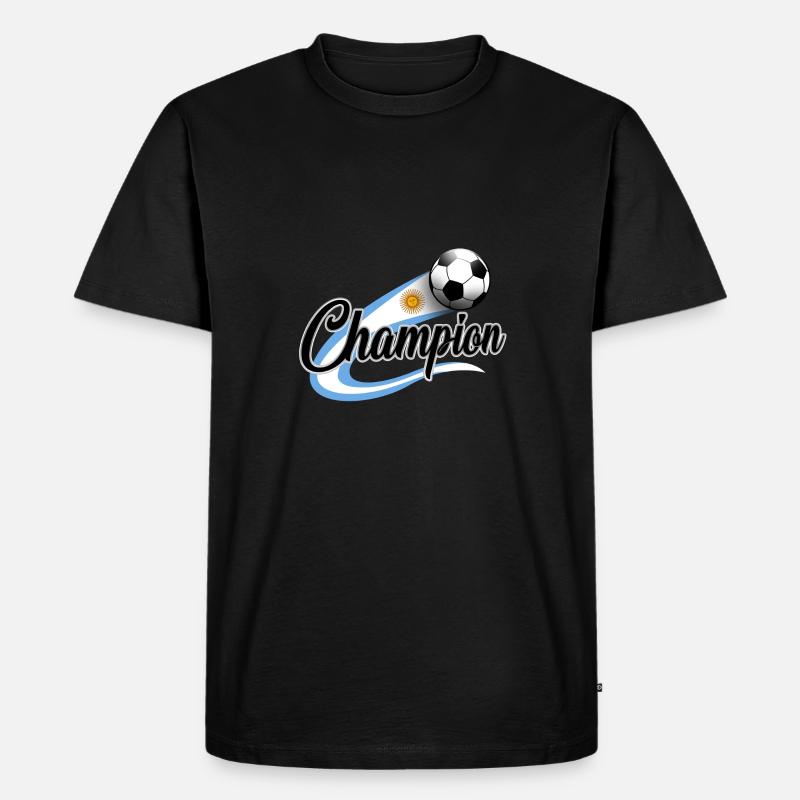 ARGENTINA SOCCER - Männer Premium Bio T-Shirt - Schwarz
