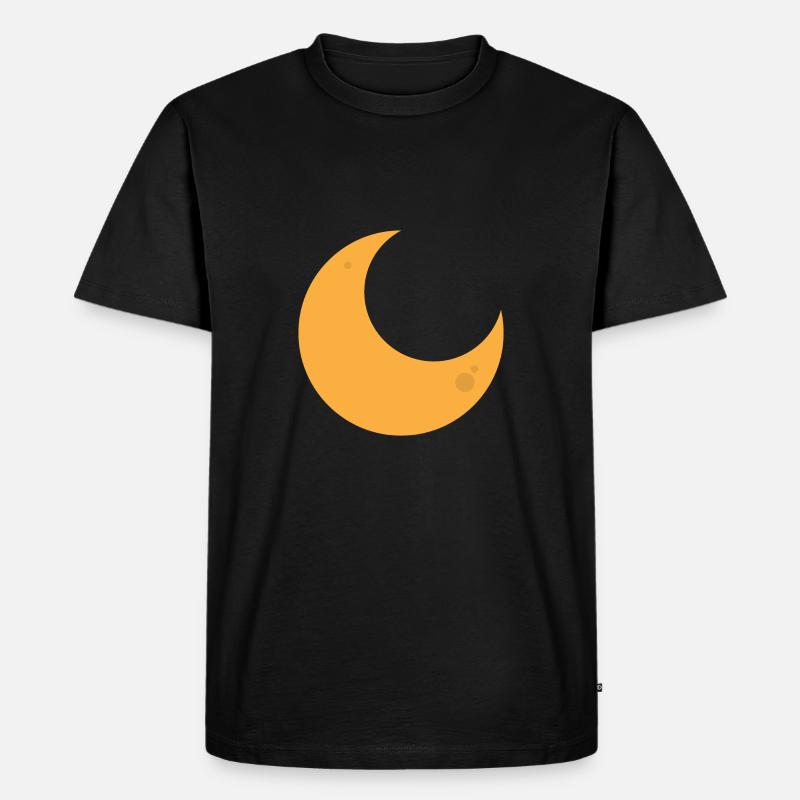 Mond - Männer Premium Bio T-Shirt - Schwarz