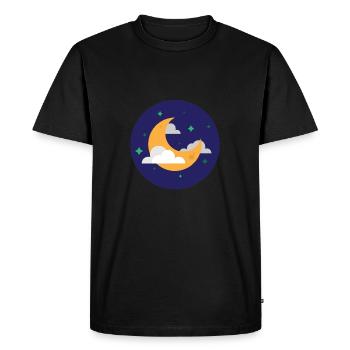 Moon - Men's Premium Organic T-Shirt - black - Front - Nico (187cm)