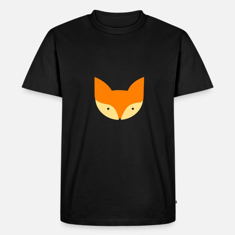 Fuchs - Männer Premium Bio T-Shirt - Schwarz