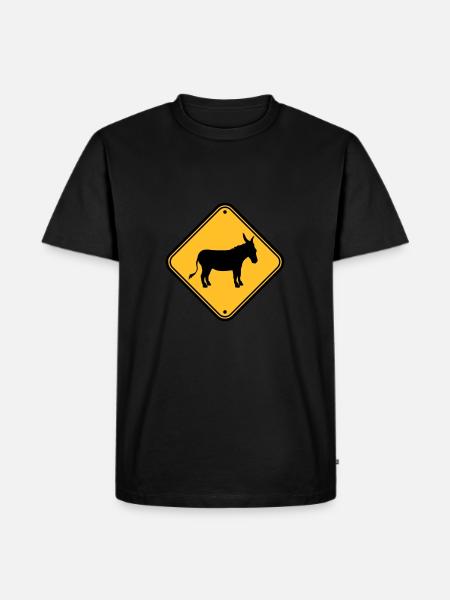 hinweis gefahr schild warnung achtung vorsicht ese - Herre Premium økologisk T-shirt - sort