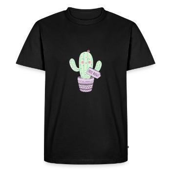 Cactus Free Hugs - Men's Premium Organic T-Shirt - black - Front - Nico (187cm)