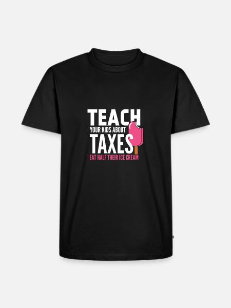 Steuern - Eiscreme - Hälfte - Beibringen - Männer Premium Bio T-Shirt - Schwarz
