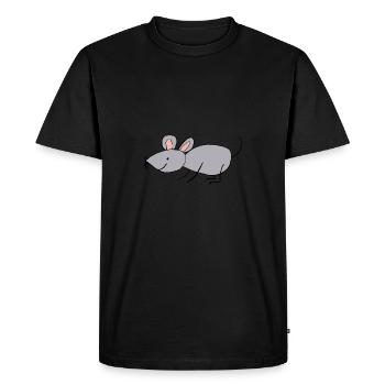 Souris - T-shirt Premium bio Homme - noir - Devant - Nico (187cm)