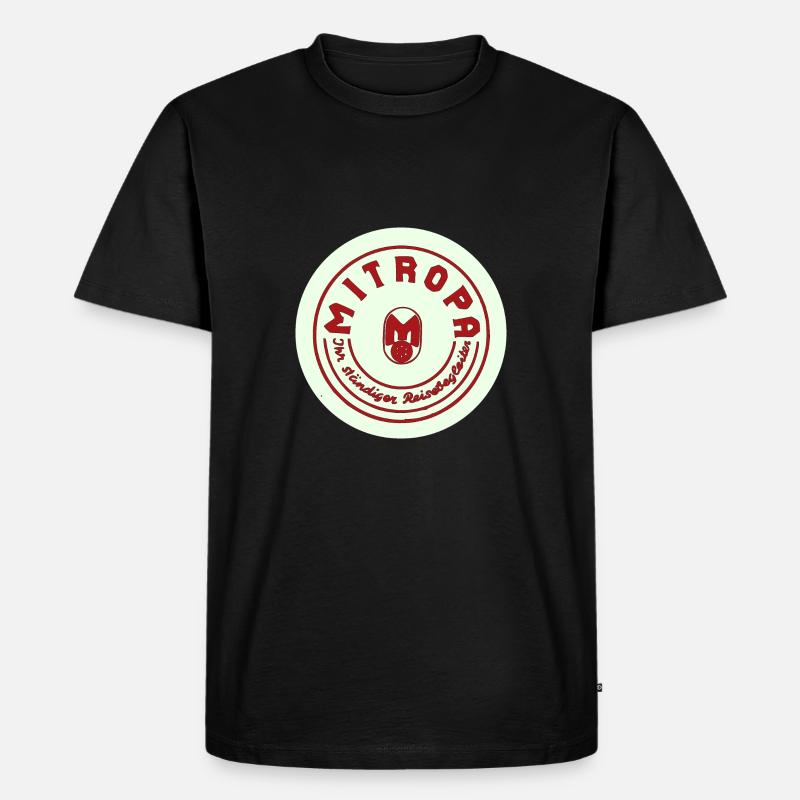 Mitropa - Ihr ständiger Reisebegleiter - Männer Premium Bio T-Shirt - Schwarz