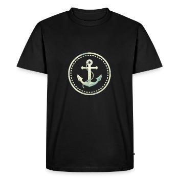 ancre - T-shirt Premium bio Homme - noir - Devant - Nico (187cm)