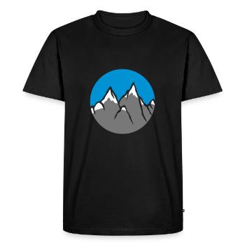 button circle round climber climbing mountains high - Men's Premium Organic T-Shirt - black - Front - Nico (187cm)