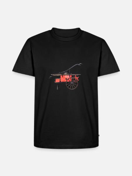 Spritzenwagen Feuerwehr Oldtimer - Männer Premium Bio T-Shirt - Schwarz