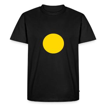 Jaune rond soleil shirt idée cadeau style - T-shirt Premium bio Homme - noir - Devant - Nico (187cm)
