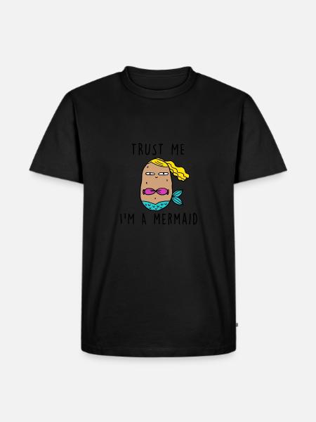 TRUST ME IN A MERMAID - Men's Premium Organic T-Shirt - black