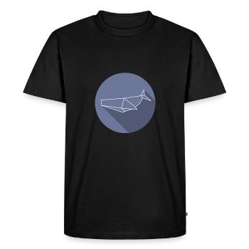 baleine - T-shirt Premium bio Homme - noir - Devant - Nico (187cm)