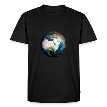 Planète Terre - T-shirt Premium bio Homme - noir - Devant - Nico (187cm)