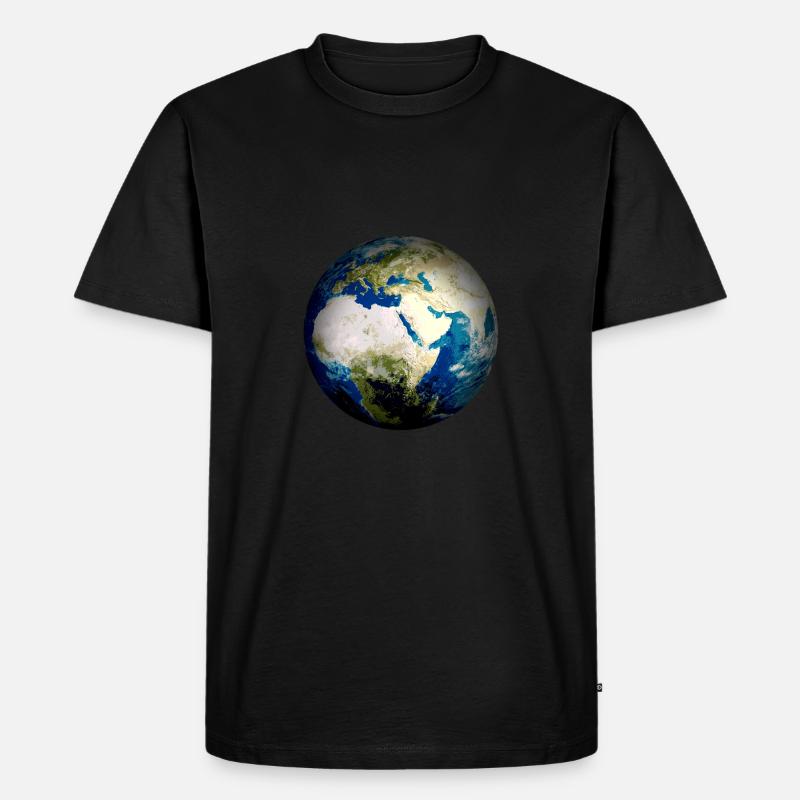 Planet Erde - Männer Premium Bio T-Shirt - Schwarz
