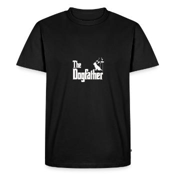 Cute design for dog lovers Dogfather gift - Men's Premium Organic T-Shirt - black - Front - Nico (187cm)