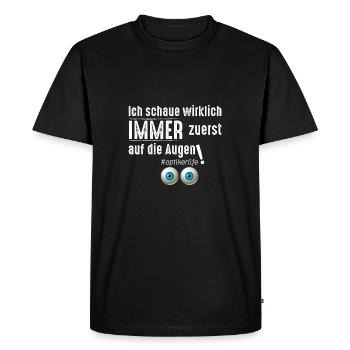 opticien - T-shirt Premium bio Homme - noir - Devant - Nico (187cm)