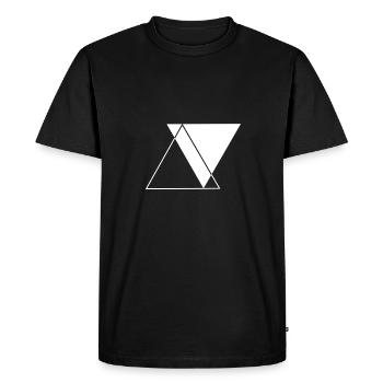 Triangle - Abstract - Art - Men's Premium Organic T-Shirt - black - Front - Nico (187cm)