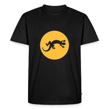 Gecko salamander lizard - Men's Premium Organic T-Shirt - black - Front - Nico (187cm)