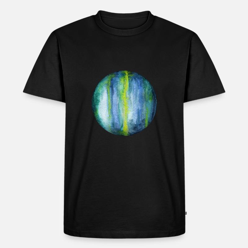 Uranus - Männer Premium Bio T-Shirt - Schwarz