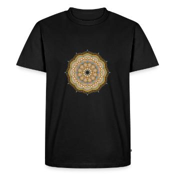 Mandala Mandelbrot - Men's Premium Organic T-Shirt - black - Front - Nico (187cm)