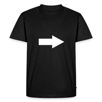 flèche - T-shirt Premium bio Homme - noir - Devant - Nico (187cm)