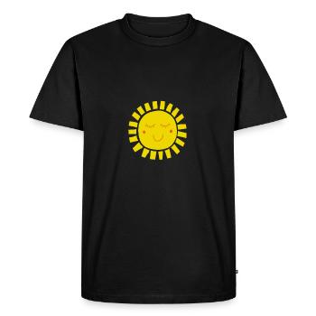 Cadeau de soleil d'été motif soleil heureux - T-shirt Premium bio Homme - noir - Devant - Nico (187cm)