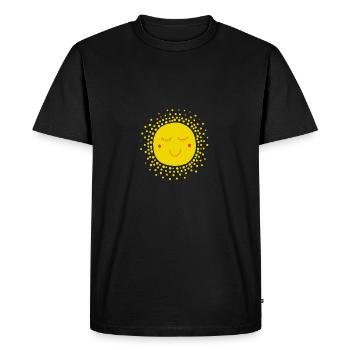 Cadeau de soleil d'été motif soleil heureux - T-shirt Premium bio Homme - noir - Devant - Nico (187cm)