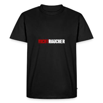 Non-fumeurs - T-shirt Premium bio Homme - noir - Devant - Nico (187cm)