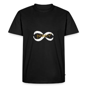 Infinity infinity signe icône infini - T-shirt Premium bio Homme - noir - Devant - Nico (187cm)
