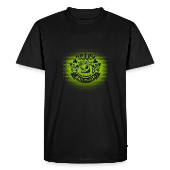 Scary Halloween Party Pumpkin Fall Gift Idea - Men's Premium Organic T-Shirt - black - Front - Nico (187cm)