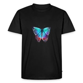 Blue butterfly - Men's Premium Organic T-Shirt - black - Front - Nico (187cm)