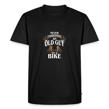 Le cyclisme ne sous-estime jamais un vieil homme sur un vélo - T-shirt Premium bio Homme - noir - Devant - Nico (187cm)