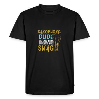 Saxophone mon pote - T-shirt Premium bio Homme - noir - Devant - Nico (187cm)