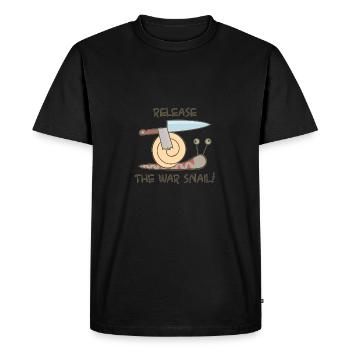 Escargot de guerre - T-shirt Premium bio Homme - noir - Devant - Nico (187cm)