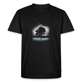 Arbre dans la nature dans le style de peinture - T-shirt Premium bio Homme - noir - Devant - Nico (187cm)