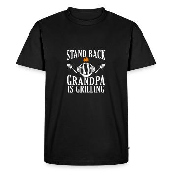 Beware Grandpa is on the grill - BBQ - BBQ - Men's Premium Organic T-Shirt - black - Front - Nico (187cm)
