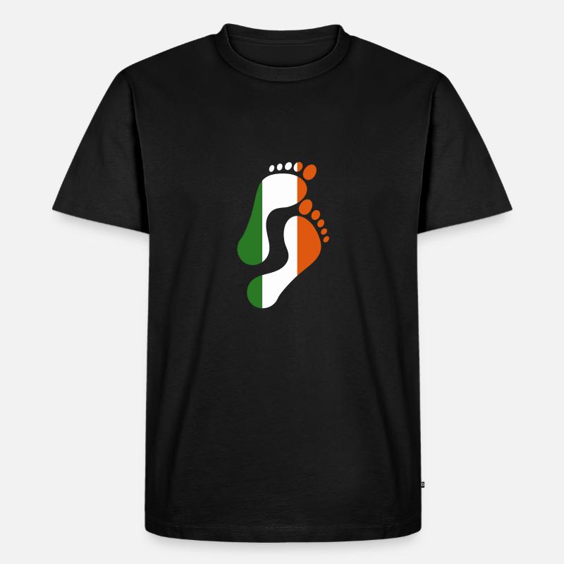 Irlande Empreinte drapeau - T-shirt Premium bio Homme - noir