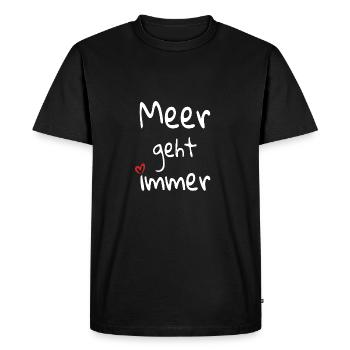 La mer va toujours - T-shirt Premium bio Homme - noir - Devant - Nico (187cm)