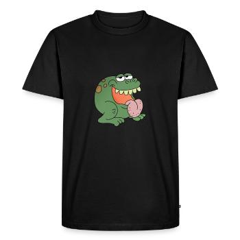 grenouille - T-shirt Premium bio Homme - noir - Devant - Nico (187cm)