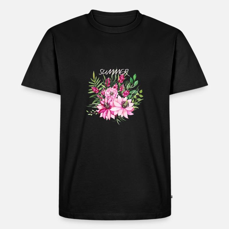 Blumenstrauß v1 - Männer Premium Bio T-Shirt - Schwarz